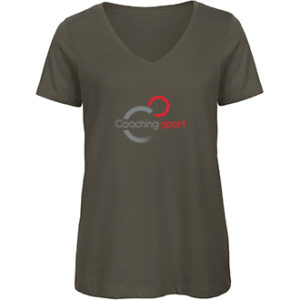 t-shirt - organic - col - V - femme - coaching - sport - france