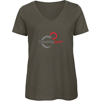 t-shirt - organic - col - V - femme - coaching - sport - france